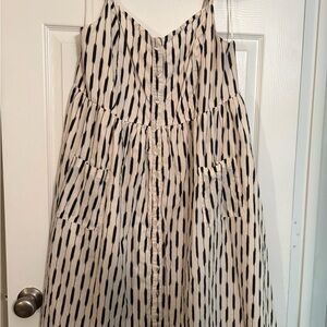 Torrid Cream Dress with Black Dash Print